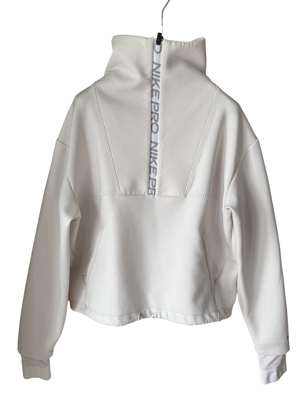 Nike White High/Funnel-Neck Quarter-Zip Pullover